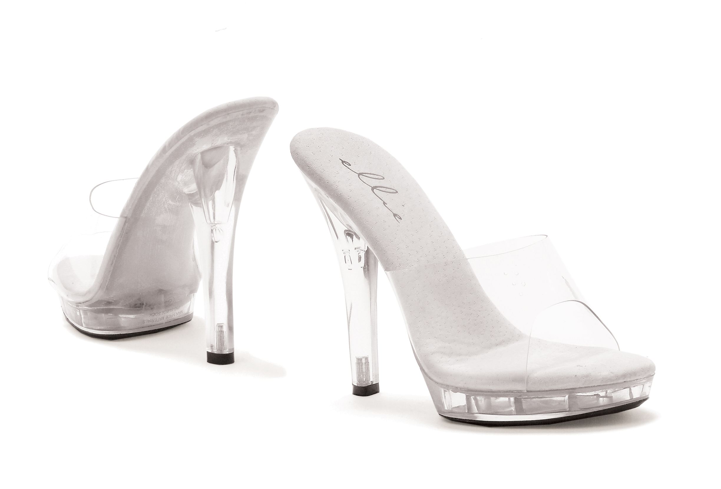 Vanity - 5 Inch Clear Mule with Mini Platform